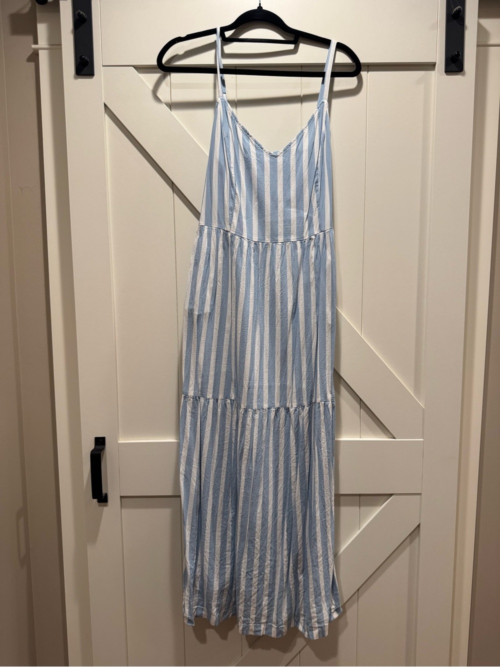 Old Navy Blue and White Striped Cami Maxi Dress